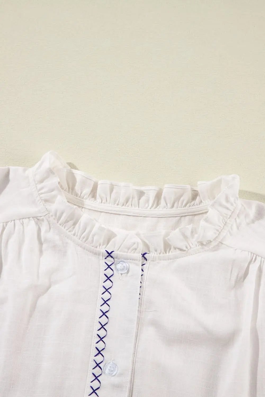 Embroidered white floral shirt - Love Salve